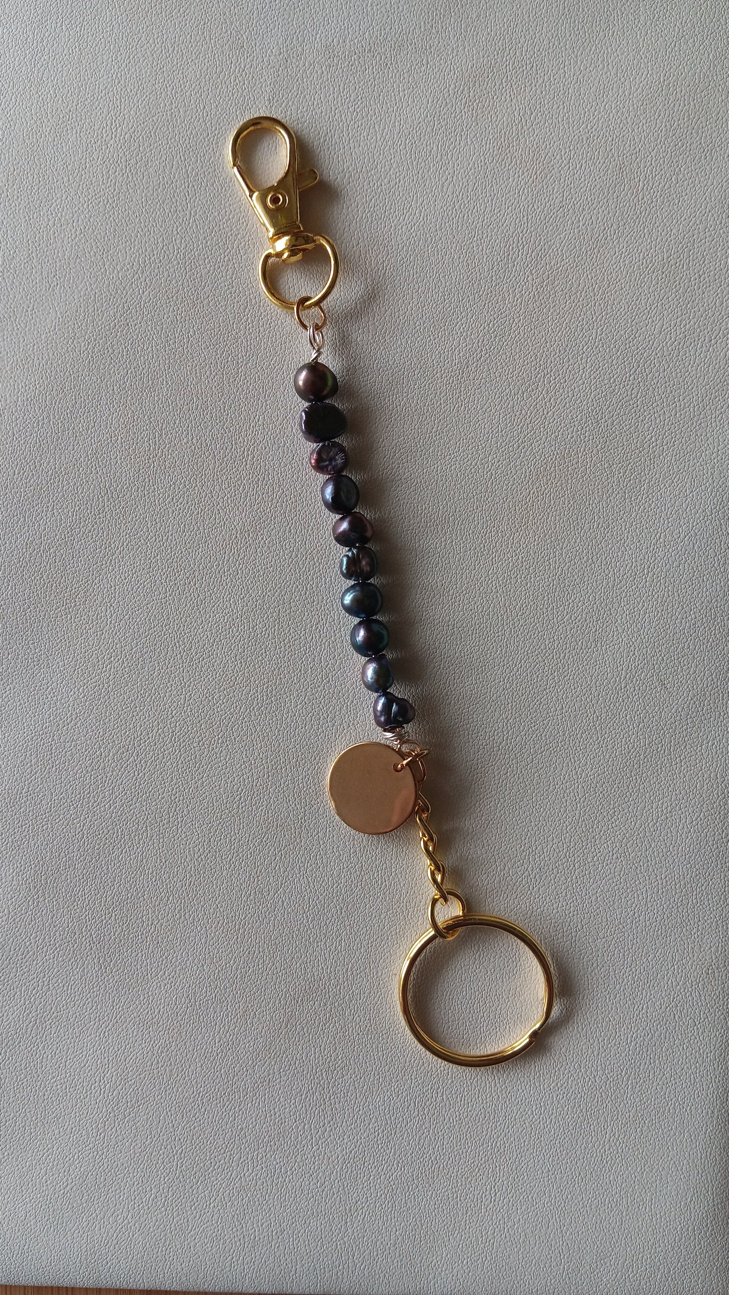 Fresh water pearl charm, key chain